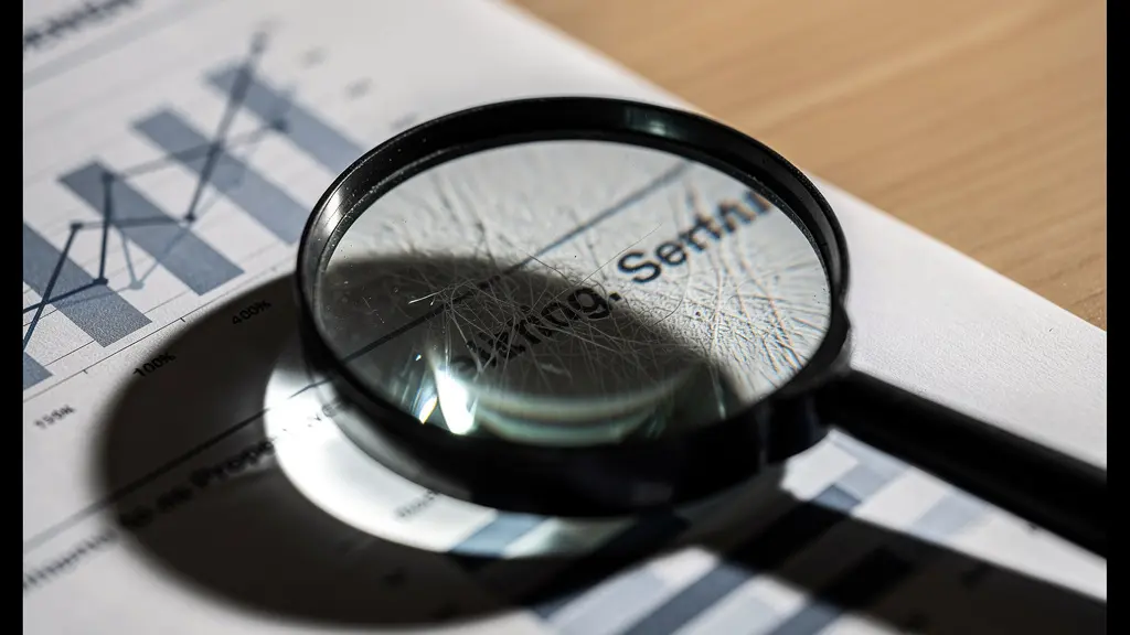 Analyse minutieuse de documents immobiliers avec loupe sur bureau