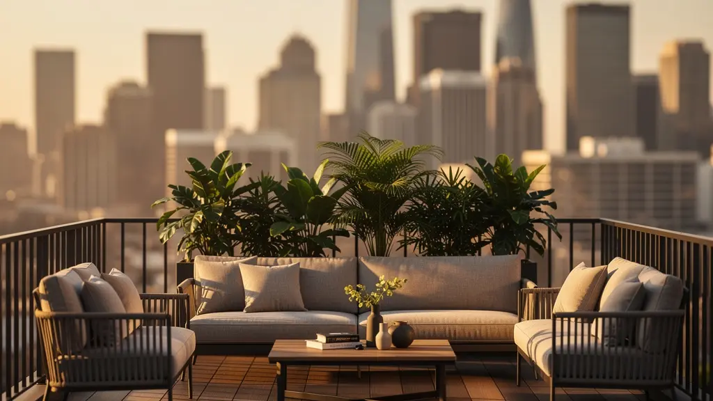Appartement avec grande terrasse offrant une vue panoramique sur des monuments parisiens