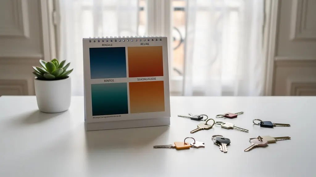 Planning annuel avec clés et calendrier pour optimisation locative