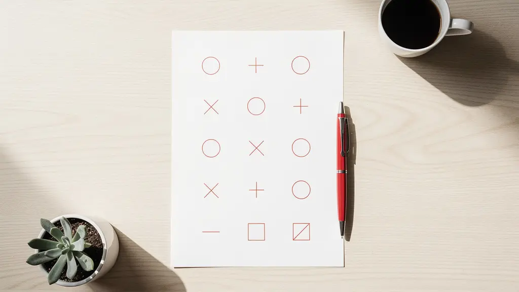 Vue en plongée d'un bureau avec contrat annoté et stylo rouge posé dessus