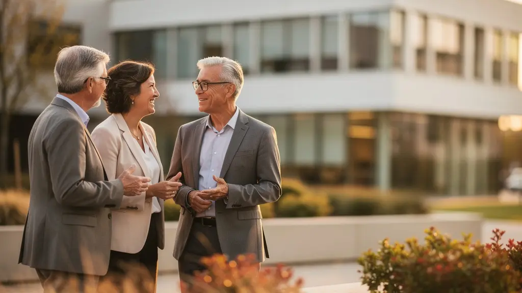 Vue aérienne d'un complexe médical moderne illustrant l'essor de l'immobilier de santé
